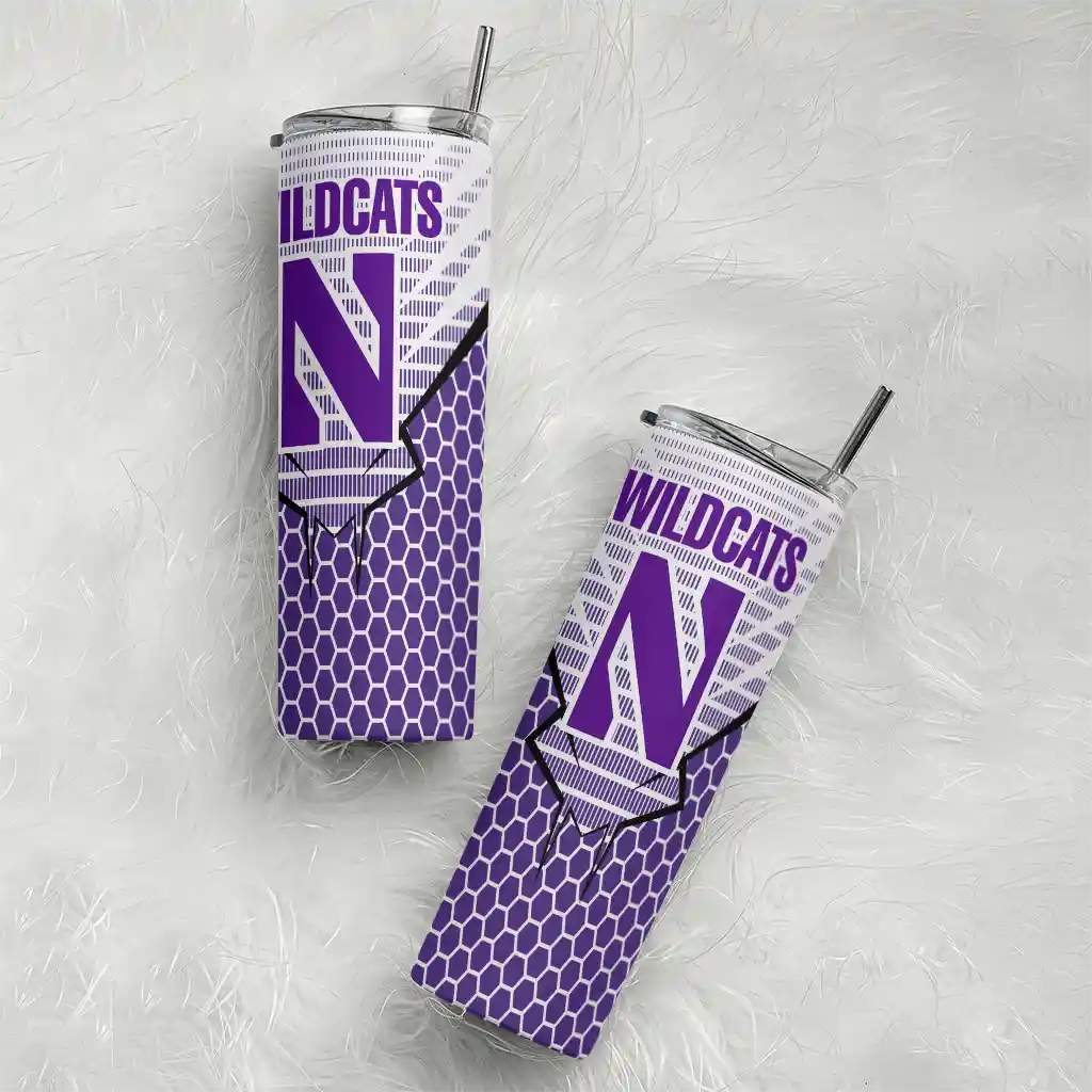 customized-northwestern-wildcats-chevron-stripes-purple-skinny-tumbler-top-rated.webp