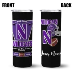 customized-northwestern-wildcats-helmet-belt-purple-black-skinny-tumbler-best-selling.webp