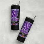 customized-northwestern-wildcats-helmet-belt-purple-black-skinny-tumbler-best-selling.webp