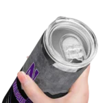 customized-northwestern-wildcats-hexagon-honeycomb-purple-black-skinny-tumbler-best-selling-1.webp