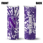 customized-northwestern-wildcats-metallic-grid-purple-skinny-tumbler-best-selling-1.webp
