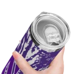 customized-northwestern-wildcats-metallic-grid-purple-skinny-tumbler-best-selling-1.webp