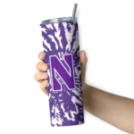 customized-northwestern-wildcats-metallic-grid-purple-skinny-tumbler-best-selling-1.webp