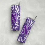 customized-northwestern-wildcats-metallic-grid-purple-skinny-tumbler-best-selling-1.webp