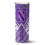 customized-northwestern-wildcats-monogram-burst-purple-white-skinny-tumbler-best-selling.webp