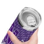 customized-northwestern-wildcats-monogram-burst-purple-white-skinny-tumbler-best-selling.webp