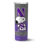 customized-northwestern-wildcats-snoopy-attitude-purple-skinny-tumbler-best-selling.webp