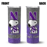 customized-northwestern-wildcats-snoopy-attitude-purple-skinny-tumbler-best-selling.webp