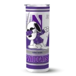 customized-northwestern-wildcats-snoopy-dog-purple-white-skinny-tumbler-best-selling.webp