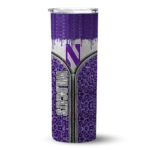 customized-northwestern-wildcats-sparkle-drip-purple-skinny-tumbler-best-selling.webp