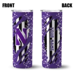 customized-northwestern-wildcats-star-pop-purple-black-skinny-tumbler-best-selling.webp