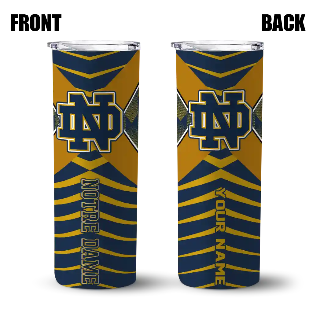 customized-notre-dame-fighting-irish-camo-texture-navy-skinny-tumbler-fashion-forward-1.webp