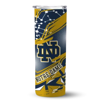 Customized Notre Dame Fighting Irish Helmet Clash Navy Skinny Tumbler