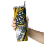 customized-notre-dame-fighting-irish-web-stripes-navy-white-skinny-tumbler-best-selling.webp