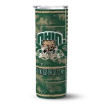 customized-ohio-bobcats-chevron-patch-green-skinny-tumbler-best-selling.webp