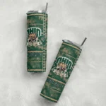 customized-ohio-bobcats-chevron-patch-green-skinny-tumbler-best-selling.webp