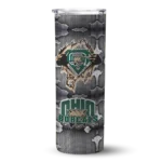 customized-ohio-bobcats-chevron-v-green-gray-skinny-tumbler-best-selling.webp