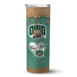 customized-ohio-bobcats-pixel-fade-green-skinny-tumbler-best-selling-1.webp