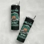 customized-ohio-bobcats-rose-romance-green-black-skinny-tumbler-best-selling.webp
