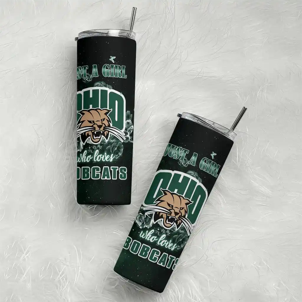 customized-ohio-bobcats-rose-romance-green-black-skinny-tumbler-top-rated.webp