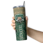 customized-ohio-bobcats-spiral-burst-print-green-skinny-tumbler-best-selling.webp