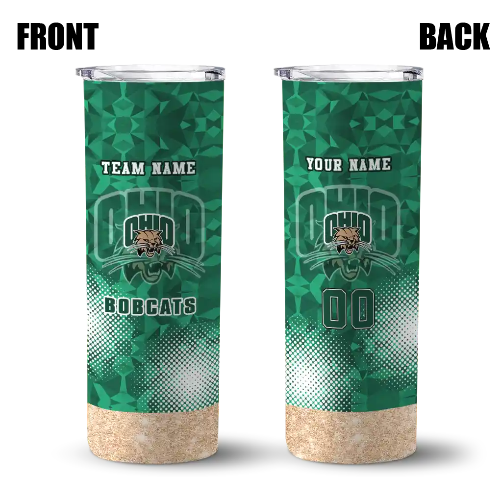 customized-ohio-bobcats-starburst-tiles-green-skinny-tumbler-fashion-forward.webp