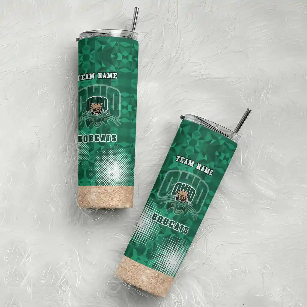 customized-ohio-bobcats-starburst-tiles-green-skinny-tumbler-top-rated.webp