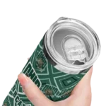 customized-ohio-bobcats-zipper-leopard-green-skinny-tumbler-best-selling.webp