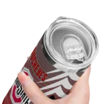 customized-ohio-state-buckeyes-chevron-stripes-scarlet-skinny-tumbler-best-selling.webp