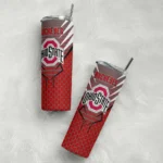 customized-ohio-state-buckeyes-chevron-stripes-scarlet-skinny-tumbler-best-selling.webp