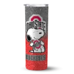 customized-ohio-state-buckeyes-snoopy-attitude-scarlet-skinny-tumbler-best-selling.webp