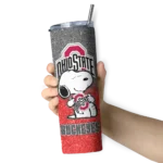 customized-ohio-state-buckeyes-snoopy-attitude-scarlet-skinny-tumbler-best-selling.webp