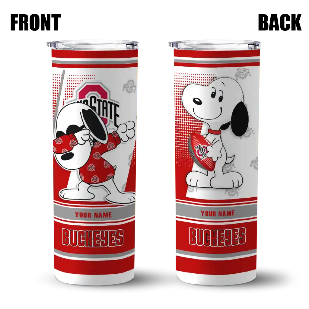 customized-ohio-state-buckeyes-snoopy-dog-scarlet-white-skinny-tumbler-fashion-forward.webp