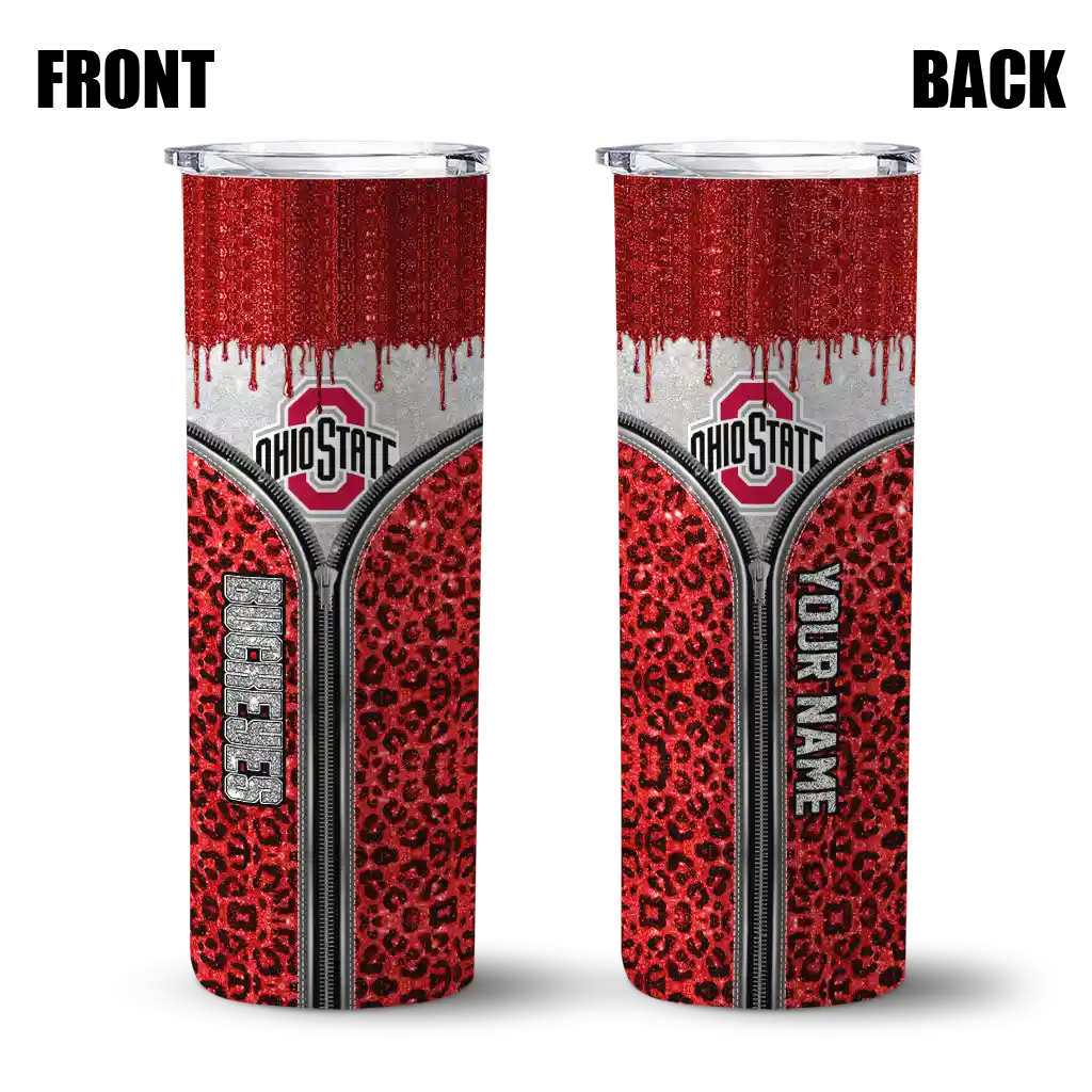 customized-ohio-state-buckeyes-sparkle-drip-scarlet-skinny-tumbler-fashion-forward.webp
