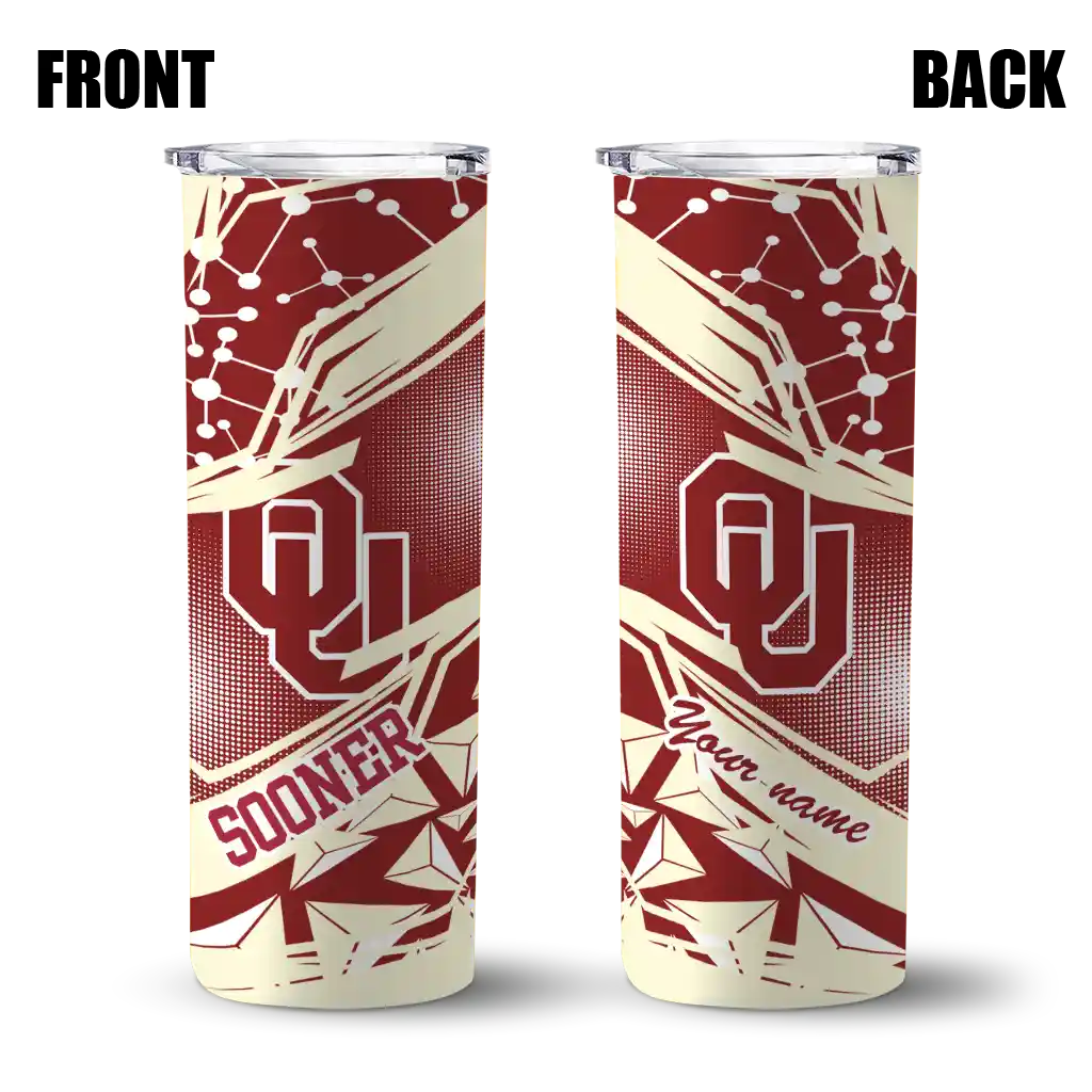 customized-oklahoma-sooners-helmet-clash-crimson-skinny-tumbler-fashion-forward.webp
