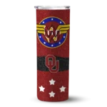 customized-oklahoma-sooners-star-cluster-crimson-skinny-tumbler-best-selling-2.webp