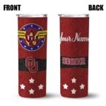 customized-oklahoma-sooners-star-cluster-crimson-skinny-tumbler-best-selling-2.webp