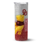 customized-oklahoma-sooners-winnie-the-pooh-crimson-gray-skinny-tumbler-best-selling-1.webp