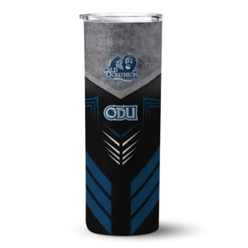 Customized Old Dominion Monarchs Hexagon Honeycomb Blue Black Skinny Tumbler