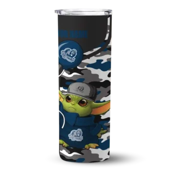 Customized Old Dominion Monarchs Yoda Camo Blue Black Skinny Tumbler