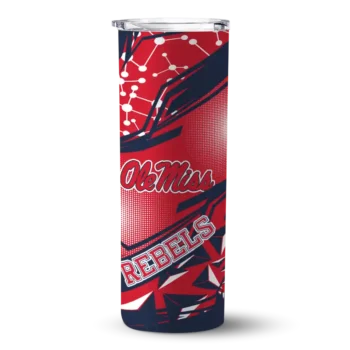 Customized Ole Miss Rebels Helmet Clash Red Skinny Tumbler