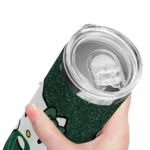 customized-oregon-ducks-hello-kitty-green-black-skinny-tumbler-best-selling.webp