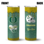 customized-oregon-ducks-pixel-fade-green-skinny-tumbler-best-selling.webp