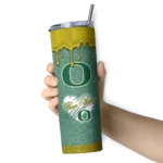 customized-oregon-ducks-pixel-fade-green-skinny-tumbler-best-selling.webp