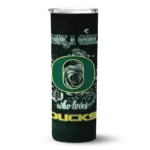 customized-oregon-ducks-rose-romance-green-black-skinny-tumbler-best-selling-1.webp