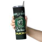customized-oregon-ducks-rose-romance-green-black-skinny-tumbler-best-selling.webp