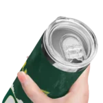customized-oregon-ducks-torn-band-green-white-skinny-tumbler-best-selling.webp