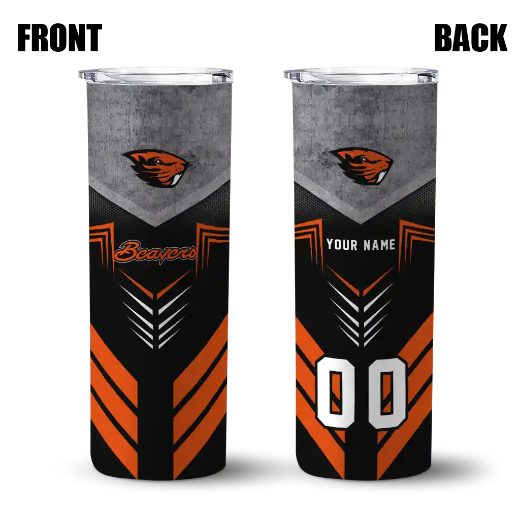 customized-oregon-state-beavers-hexagon-honeycomb-orange-black-skinny-tumbler-fashion-forward-2.webp