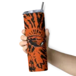 customized-oregon-state-beavers-metallic-grid-orange-skinny-tumbler-best-selling.webp