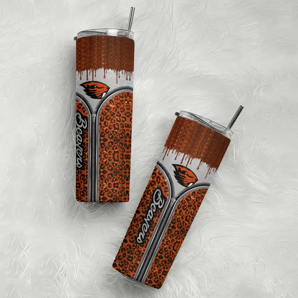 customized-oregon-state-beavers-sparkle-drip-orange-skinny-tumbler-top-rated-1.webp